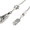 Opalite Cone Dowsing Pendulum Big Pointed Pendants AJEW-Z041-01A-AS-2