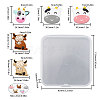 Globleland 20Pcs 5 Style Cow Head Food Grade Silicone Beads SIL-GL0001-01-2