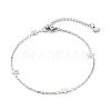 304 Stainless Steel Cable Chain Anklets AJEW-H104-13P-1