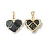 Brass Micro Pave Cubic Zirconia Charms KK-L208-03G-03-1