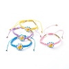 Adjustable Nylon Thread Braided Bead Bracelets for Kid BJEW-JB06461-1