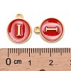 Golden Plated Alloy Enamel Charms ENAM-S118-03I-3