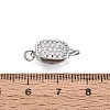 Brass Micro Pave Clear Cubic Zirconia Box Clasps KK-Q074-04P-4