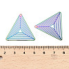 304 Stainless Steel Etched Metal Embellishments Pendants STAS-A113-03RC-3