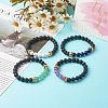 Natural Mixed Stone Beads Stretch Bracelets BJEW-JB06605-3