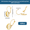 40Pcs 304 Stainless Steel Leverback Earring Settings STAS-SC0021-50-2