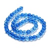 Crackle Glass Round Bead Strands CCG-C001-01B-03-3
