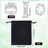 12Pcs Stainless Steel Grooved Finger Ring Settings STAS-UN0038-94B-4