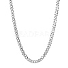 201 Stainless Steel Curb Chain Necklaces for Men NJEW-Q336-08D-P-1