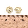 Brass Micro Pave Clear Cubic Zirconia Bead Caps KK-Q071-13G-02-3