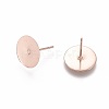 304 Stainless Steel Stud Earring Findings STAS-H436-24RG-12mm-2