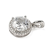 925 Sterling Silver Pave Cubic Zirconia Pendants STER-B009-01A-04-2