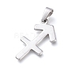 Non-Tarnish 304 Stainless Steel Pendants STAS-L210-06J-P-2