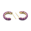 Enamel C-shape Stud Earrings EJEW-N052-05F-3