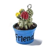 Cactus Pot Green Plant Resin Pendants CRES-B014-04-1