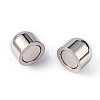 304 Stainless Steel Magnetic Clasps with Glue-in Ends X-STAS-H048-1-3
