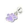 Platinum Tone Alloy Enamel European Dangle Charms PALLOY-JF03232-4