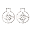 Non-Tarnish 304 Stainless Steel Hoop Earrings EJEW-P271-02B-P-1