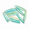 Two Tone Transparent Spray Painted Acrylic Beads ACRP-T005-37-1