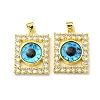 Golden Brass Pendants KK-L209-006G-03-1