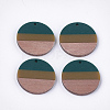 Tri-color Resin & Walnut Wood Pendants RESI-S358-78F-1