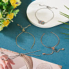 3Pcs 3 Colors Brass Box Chain Slider Bracelet Making KK-TA0003-12-RS-5