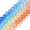 Transparent Painted Glass Beads Strands X1-DGLA-A034-T6mm-A13-2
