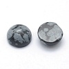 Natural Snowflake Obsidian Cabochons G-P393-R55-4MM-2