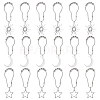 Olycraft 18Pcs 3 Style Universe Theme Iron Shower Curtain Rings for Bathroom HJEW-OC0001-24-1