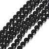 Synthetic Black Stone Beads Strands GSR12mmC044-1