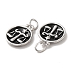 304 Stainless Steel Enamel Pendants STAS-A080-43P-12-2
