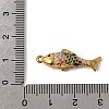 304 Stainless Steel Enamel Fish Connector Charms STAS-B128-54G-02-3