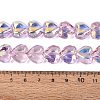 Electroplate Transparent Glass Beads Strands EGLA-N056-01A-05-4
