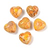 Dyed Natural Imperial Jasper Heart Palm Stone G-Q021-03E-1