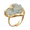 Heart Natural Green Aventurine Finger Rings STAS-Z112-10G-02-4