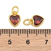 Brass Pave Cubic Zirconia Charms CU-CBA3D67-09G-4