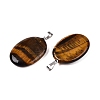 Natural Tiger Eye Pendants G-T138-207F-2