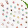 60Pcs 10 Colors Plating Acrylic Cabochons MRMJ-SC0001-46-6