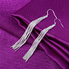Brass Tassel Dangle Earrings FS-WG3DBF1-01-2