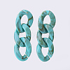 Acrylic Curb Chain Ear Studs EJEW-JE03126-M-2