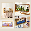 Rectangle Double Sided Clear Acrylic with Wood Display Cases ODIS-WH0038-237C-6