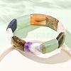 Rectangle Natural Mixed Stone Beaded Stretch Bracelets for Women Men GG-CBA9ACE-C12-2