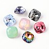 Faceted Square K9 Glass Pointed Back Rhinestone Cabochons RGLA-E007-8mm-M-2