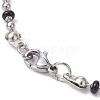304 Stainless Steel Enamel Ball Chains Bracelets for Women BJEW-JB09866-4