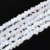 Frosted Transparent Glass Beads Strands GLAA-N054-4mm-01-1