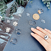 Unicraftale DIY Oval Glass Finger Ring Making Kit STAS-UN0032-80-2
