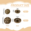 32Pcs 2 Styles 1-Hole Alloy Shank Buttons BUTT-FG0001-65AB-2