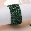 Synthetic Malachite Bead Stretch Bracelets X-BJEW-K212-A-031-2