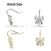 12Pcs 2 Colors Brass Micro Pave Clear Cubic Zirconia Earring Hooks ZIRC-SZ0003-13-2