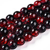 Transparent Crackle Glass Bead Strands X-GLAA-T025-8mm-02G-1